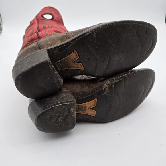 Ariat Boots Mens 8.5 Brown Red Cowboy Cowgirl Western Heritage Rough Stock main image 4